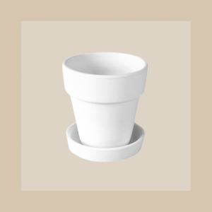 Blumentopf mit Untersetzer