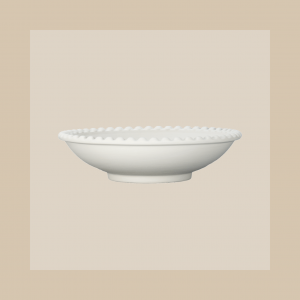 Tiefer Teller mit Perlenrand