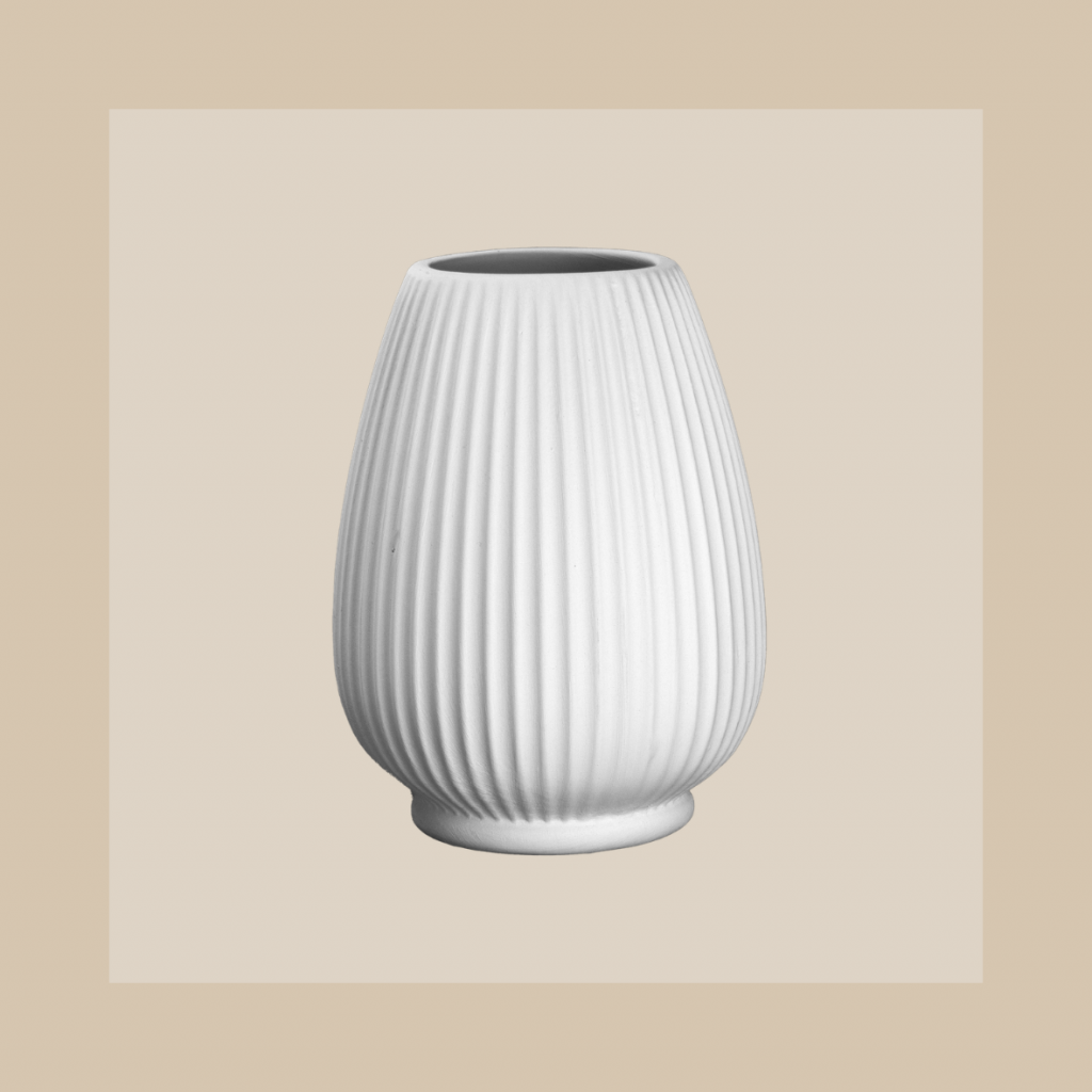 Vase Geriffelt